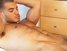 Fares a beautifull arab guy get wanked his huge cock by a guy