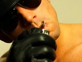 Muscular cop smokes and spits on you - 135