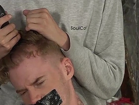 Sebastian is about to get his head shaved and face fucked
