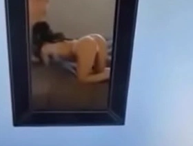 Teen gives a blowjob in doggystyle positon