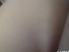 Hardcore pov webcam video of brunette doggystyled