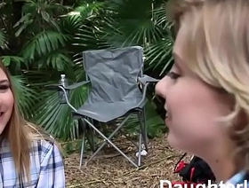 Horny daughters fuck dads on camping trip daughterlust com