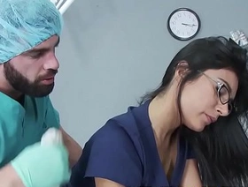 Doctors adventure - shazia sahari - doctor pounds nurse while patient is out cold - brazzers