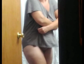 Wife undressing on hidden cam