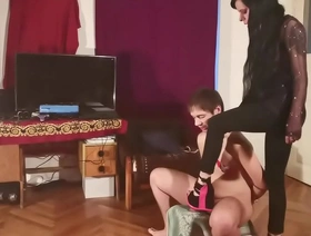 Humiliating my brother w spanking asskicking & boot worship pt1 hd