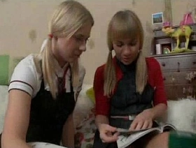 Russian lesbian teen sisters strapon fun
