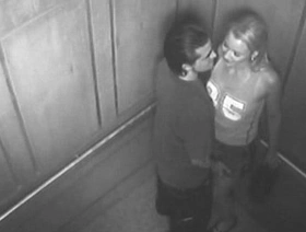 Couple have sex in elevator forgot there is a camera