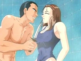 Showering anime chick gets owned