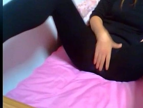 Girlfriend masturbate with black pantyhose on skype webcam-retrocams net