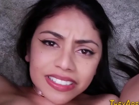 Latina teen first timer gets plowed